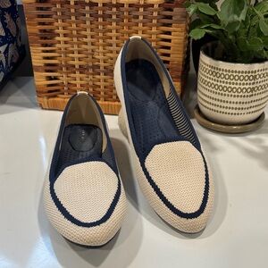 Kelly & Katie Fern Nude Navy Knit Loafers